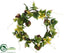 Silk Plants Direct Clematis, Lantern Wreath - Yellow Green - Pack of 2
