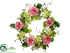 Silk Plants Direct Peony, Hydrangea Wreath - Beauty Cream - Pack of 2