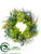Hydrangea, Rose, Apple Wreath - Green - Pack of 1