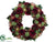 Dahlia, Protea, Sedum Wreath - Wine Green - Pack of 1