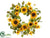 Sunflower, Rudbeckia, Artichoke Wreath - Yellow - Pack of 4