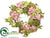 Peony, Hydrangea, Sedum Wreath - Green Pink - Pack of 1