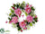 Peony, Sweetpea Wreath - Pink Green - Pack of 4