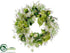 Silk Plants Direct Hydrangea, Cabbage Wreath - Green Cream - Pack of 4