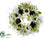 Sunflower, Lotus Pod, Succulent Wreath - Green Cream - Pack of 4