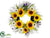 Sunflower, Lotus Pod, Protea Wreath - Yellow Cream - Pack of 4