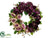Rose, Ranunculus Wreath - Eggplant Lavender - Pack of 4
