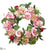 Peony, Dahlia Twig Wreath Burugndy - Pink Burgundy - Pack of 2