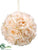 Silk Plants Direct Rose Kissing Ball - Peach Cream - Pack of 6