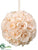Silk Plants Direct Rose Kissing Ball - Peach Cream - Pack of 4