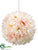 Silk Plants Direct Peony Kissing Ball - Cream Blush - Pack of 2