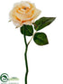 Silk Plants Direct Rose Stem - Beige - Pack of 36