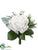 Rose, Pieris Boutonniere - Cream White - Pack of 12