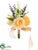 Ranunculus, Lily of The Valley, Lavender Bouquet - Peach Lavender - Pack of 6