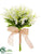 Silk Plants Direct Lily of The Valley Bouquet - White - Pack of 6