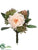 Silk Plants Direct Rose, Sedum Corsage - Peach Green - Pack of 12