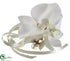 Silk Plants Direct Phalaenopsis Orchid Wrist Corsage - White - Pack of 24