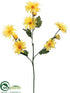 Silk Plants Direct Daisy Spray - Yellow - Pack of 12