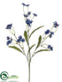 Silk Plants Direct Mini Daisy Spray - Blue Royal - Pack of 12