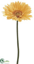 Silk Plants Direct Gerbera Daisy Spray - Yellow - Pack of 12