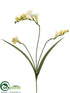 Silk Plants Direct Freesia Spray - Yellow Light - Pack of 12