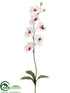 Silk Plants Direct Phalaenopsis Orchid Spray - White Burgundy - Pack of 12
