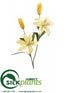 Silk Plants Direct Tiger Lily Spray - Yellow - Pack of 12