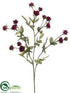 Silk Plants Direct Rose Spray - Burgundy - Pack of 12