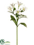 Silk Plants Direct Alstroemeria Spray - White Cream - Pack of 12