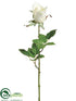 Silk Plants Direct Panama Rose Bud Spray - White - Pack of 12