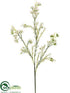 Silk Plants Direct Wax Flower Spray - Cream White - Pack of 12
