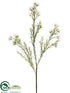 Silk Plants Direct Wax Flower Spray - White - Pack of 12