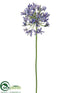 Silk Plants Direct Agapanthus Spray - Purple - Pack of 6