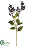 Silk Plants Direct Lecosda Berry Spray - Black - Pack of 12