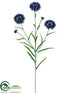 Silk Plants Direct Cornflower Spray - Blue Royal - Pack of 12