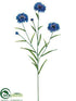 Silk Plants Direct Cornflower Spray - Blue - Pack of 12