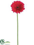 Silk Plants Direct Gerbera Daisy Spray - Beauty Red - Pack of 12