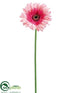 Silk Plants Direct Gerbera Daisy Spray - Pink Two Tone - Pack of 12