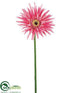 Silk Plants Direct Gerbera Daisy Spray - Pink Two Tone - Pack of 12