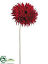 Silk Plants Direct Large Spider Gerbera Daisy Spray - Red - Pack of 12