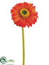 Silk Plants Direct Gerbera Daisy Spray - Rust Orange - Pack of 24