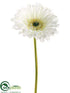 Silk Plants Direct Large Gerbera Daisy Spray - Cream - Pack of 24
