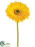 Silk Plants Direct Large Gerbera Daisy Spray - Yellow - Pack of 24