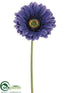 Silk Plants Direct Large Gerbera Daisy Spray - Purple Dark - Pack of 12