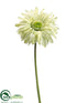 Silk Plants Direct Gerbera Daisy Spray - Green Light - Pack of 12