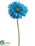 Silk Plants Direct Gerbera Daisy Spray - Turquoise Dark - Pack of 12