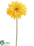 Silk Plants Direct Gerbera Daisy Spray - Yellow - Pack of 12