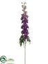 Silk Plants Direct Delphinium Spray - Purple Two Tone - Pack of 12