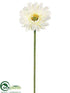 Silk Plants Direct Gerbera Daisy Spray - Cream - Pack of 24