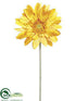 Silk Plants Direct Large Royal Gerbera Daisy Spray - Gold Yellow - Pack of 24